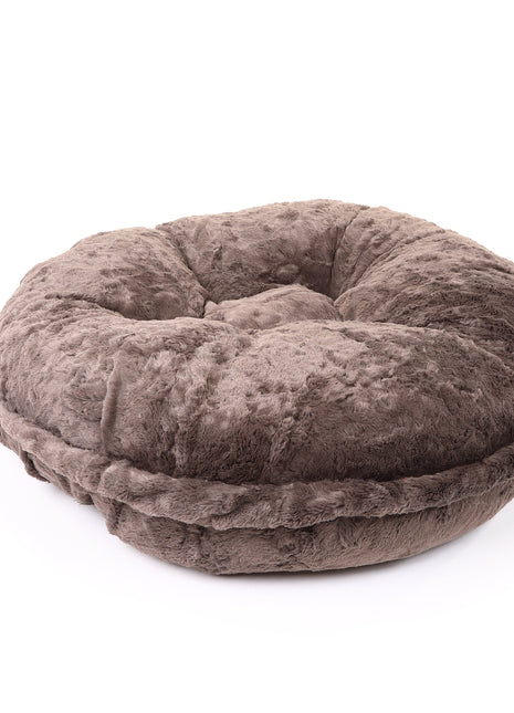 Grey Mink Bagel Bed