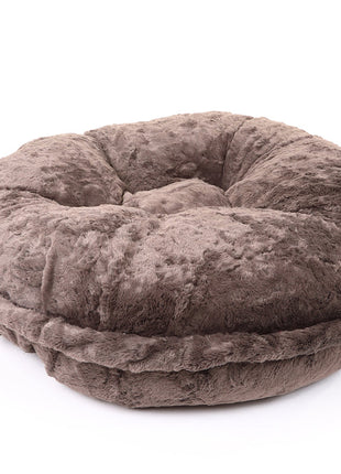 Grey Mink Bagel Bed