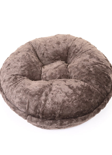 Grey Mink Bagel Bed