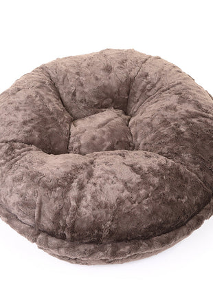 Grey Mink Bagel Bed