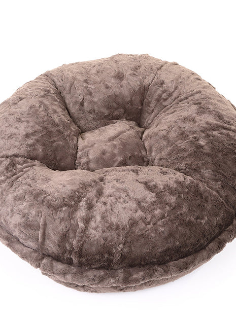 Grey Mink Bagel Bed