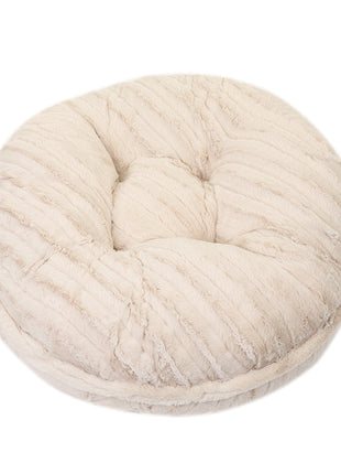 Cream Mink Bagel Bed