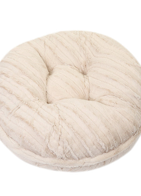 Cream Mink Bagel Bed