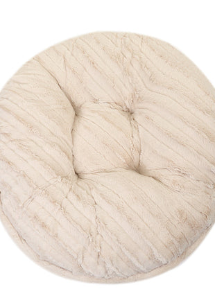 Cream Mink Bagel Bed