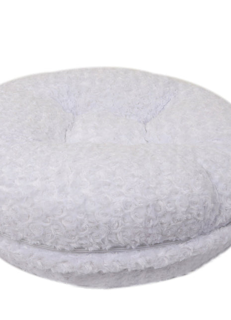 White Rosebud Bagel Bed