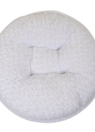 White Rosebud Bagel Bed