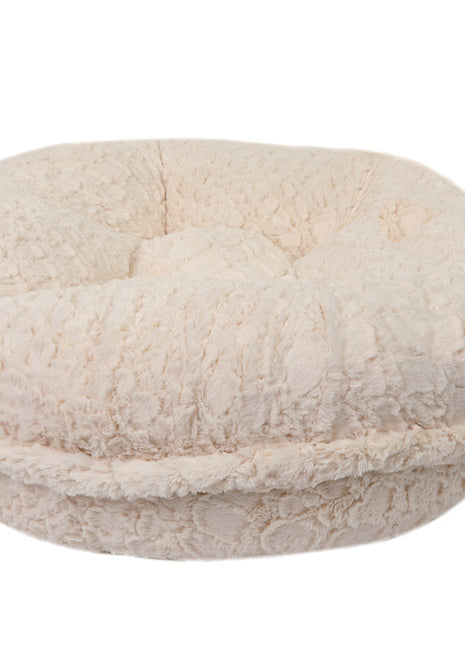 Cream Mink Bagel Bed