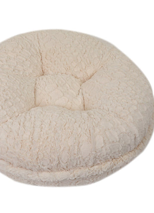 Cream Mink Bagel Bed