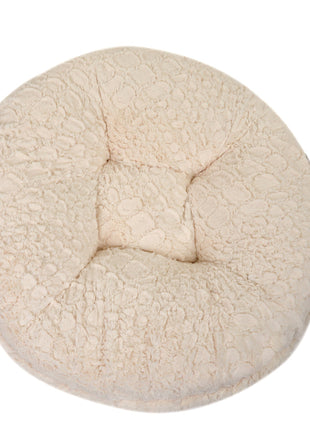 Cream Mink Bagel Bed