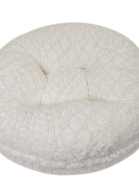 White Crocodile Mink Bagel Bed
