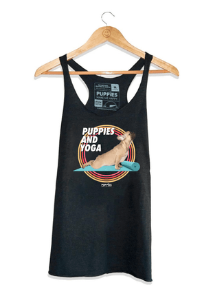 Puppies & Yoga Mat Tank | Gift for Yoga Dog Moms