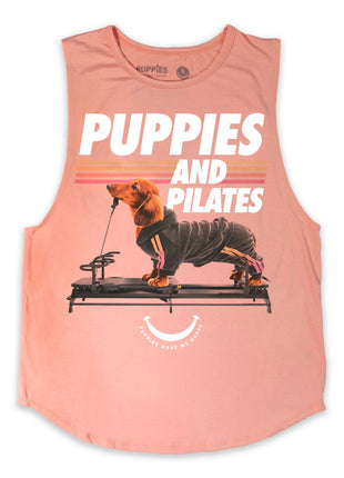 Puppies & Pilates Dog Tank Top | Custom Look for Dog Lovers