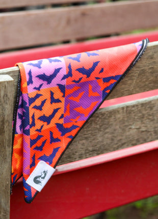 Spooky Bat Squares Dog Bandana