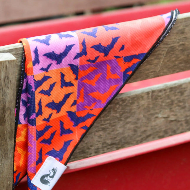 Spooky Bat Squares Dog Bandana