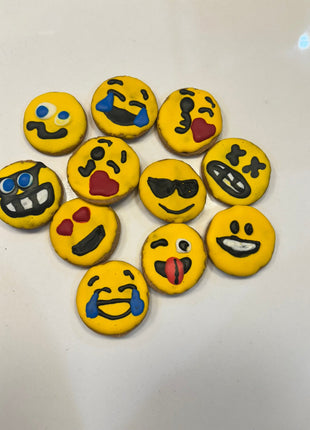 Emoji Peanut Butter Organic Dog Cookies
