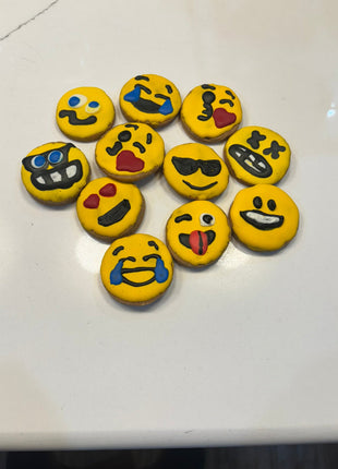 Emoji Peanut Butter Organic Dog Cookies