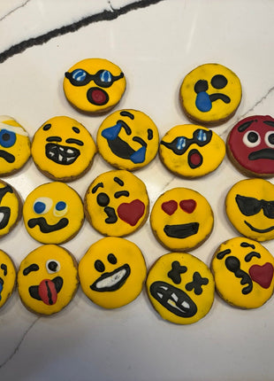 Emoji Peanut Butter Organic Dog Cookies
