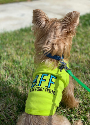 Parisian Pet 'BFF' Comfortable Embroidered Dog Shirt – Trendy Small Dog Casual Shirt for Dogs & Cats-Valentine's Day