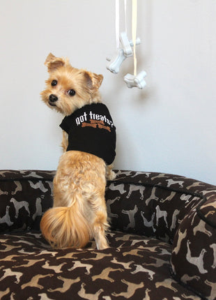 Parisian Pet 'Got Treats?' Novelty Dog Apparel – Fun Embroidered Pet Wear for Dogs & Cats, Black