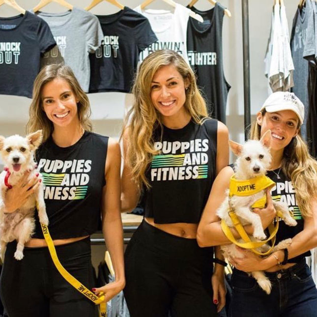Puppies & Fitness Club Logo  | Crop Top