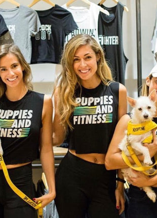Puppies & Fitness Club Logo  | Crop Top
