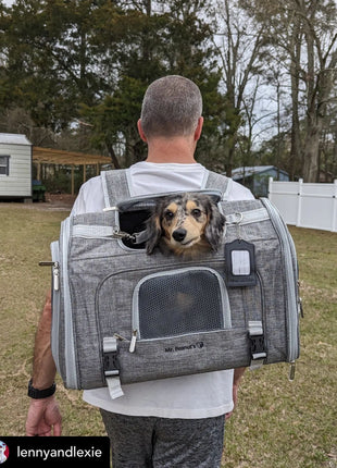 Mr. Peanut's Monterey Series Airline Compliant Horizontal Backpack Pet Carrier