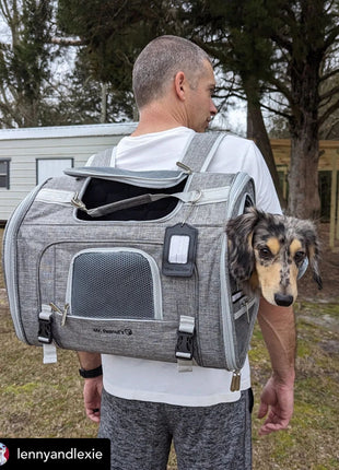 Mr. Peanut's Monterey Series Airline Compliant Horizontal Backpack Pet Carrier