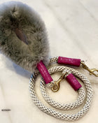 Bundle Shearling Fur Grip + Rope Leash for Dogs