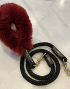 Bundle Shearling Fur Grip + Rope Leash for Dogs