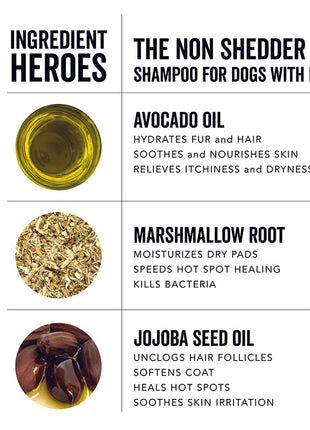 THE NON SHEDDER Dog Shampoo — Hydrating, Detangling, Hypoallergenic Formula for Doodles and all Non-Shedding Breeds