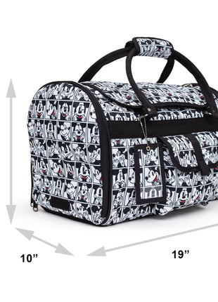 Pet Carrier - Mickey Mouse Expression Blocks White/Black/Red