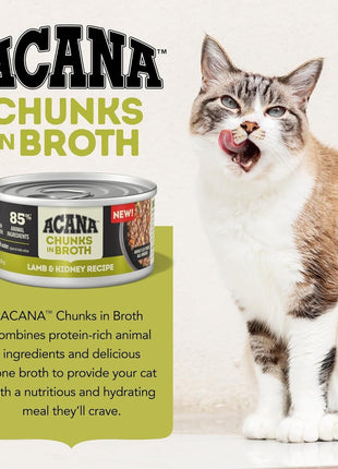 Acana Grain Free Chunks in Broth Lamb & Kidney Wet Cat Food (3oz)
