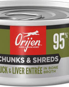 Orijen Grain Free Chunks & Shreds, Duck & Liver Wet Cat Food (3oz) - Pup List