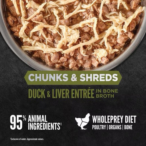 Orijen Grain Free Chunks & Shreds, Duck & Liver Wet Cat Food (3oz) - Pup List