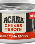 Acana Grain Free Chunks in Broth Beef & Tuna Wet Cat Food (3oz)