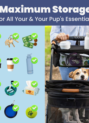 Dog Stroller Caddy Organizer