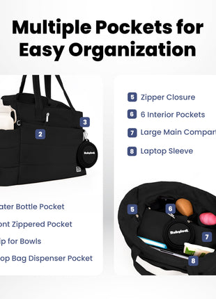 Puffer Dog Travel Bag for Dog Moms