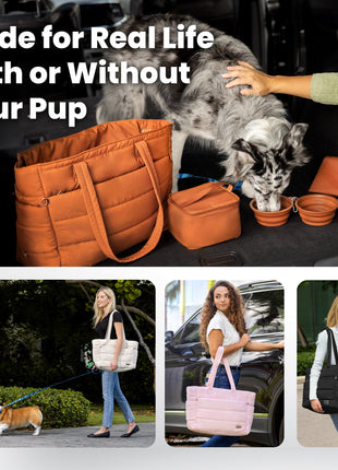 Puffer Dog Travel Bag for Dog Moms