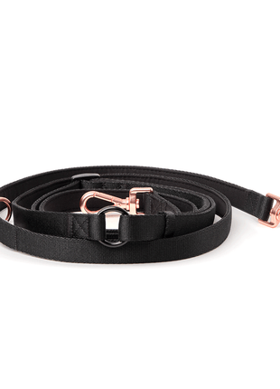 Metro Hands Free Leash – Black / Matte Rose Gold