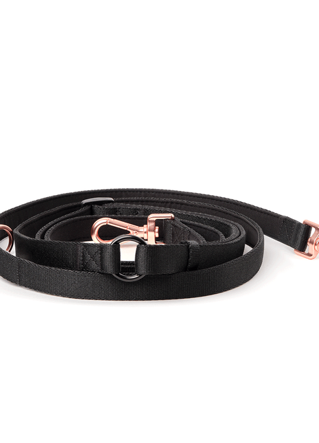 Metro Hands Free Leash – Black / Matte Rose Gold