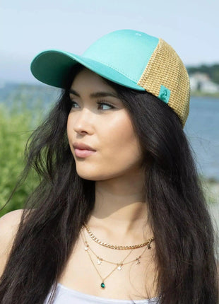 Island Vibes Baseball Cap with Raffia