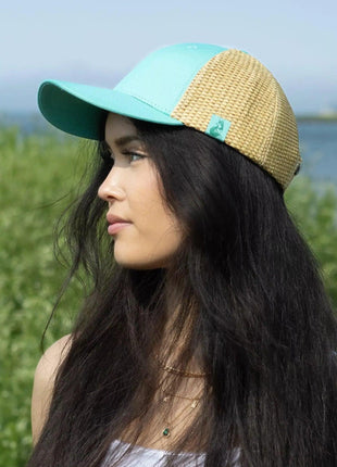 Island Vibes Baseball Cap with Raffia