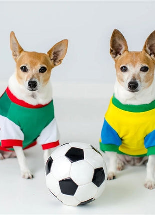 Parisian Pet 'Team Mexico' Dog & Cat T-Shirt – Patriotic Dog Shirt, Perfect for Soccer Fans – Red, White, Green