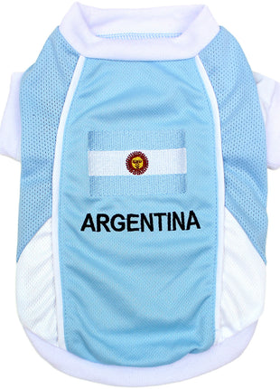 Parisian Pet 'Team Argentina' Jersey for Dogs & Cats – Perfect Soccer Fan Apparel, Blue and White