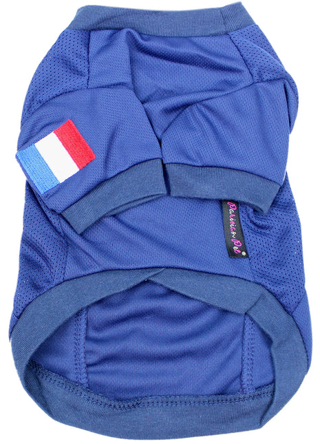 Parisian Pet 'Team France' Jersey - France National Team Pet Apparel, Dog Sports Jersey for Soccer Fans, World Cup Dog Shirt for Dogs & Cats, Blue - Pup List