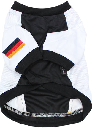 Parisian Pet 'Team Germany' - Jersey, Dog Sports Jersey for Soccer Fans, Germany Flag Dog Shirt for Dogs & Cats, Black