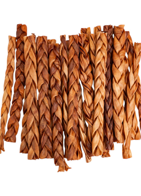 All-Natural Braided Collagen Stick Dog Treats, Supports Joint, Skin & Coat Health – 12-Inch Standard (25/Case)