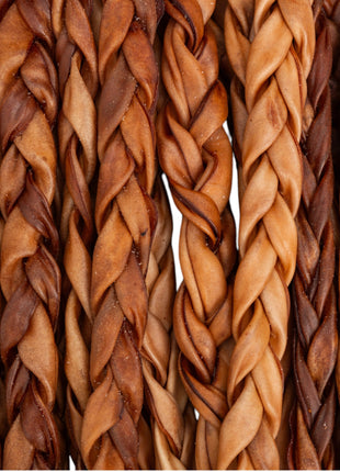 All-Natural Braided Collagen Stick Dog Treats, Supports Joint, Skin & Coat Health – 12-Inch Standard (25/Case)