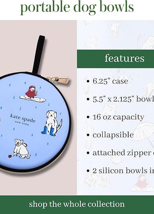 Kate Spade Portable Bowl, Raining Cats and Dogs