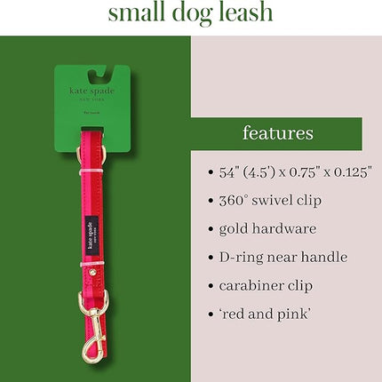 Kate Spade Red & Pink Colorblock Small Pet Leash